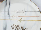 Script Bracelet Gold, Dainty Name Bracelet, Personalized Script Jewelry