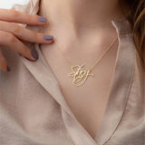 Personalized Cursive Font Name Necklace Stainless Steel