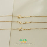 Personalized Cursive Font Name Necklace Stainless Steel