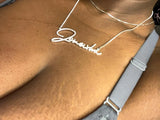 Crystal Name Necklace Pendant for Women Personalized Gift