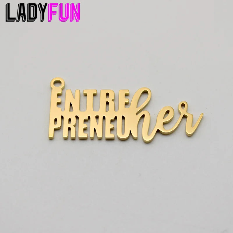 Entrepreneur Charm Stainless Steel Pendant