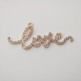 Rhinestone Love Charms Pendant Lots Jewelry Accessories