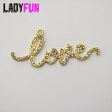 Rhinestone Love Charms Pendant Lots Jewelry Accessories