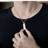 18k Filled Titanium Stainless Steel Pendant Necklace for Men