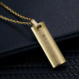 18k Filled Titanium Stainless Steel Pendant Necklace for Men