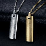 18k Filled Titanium Stainless Steel Pendant Necklace for Men