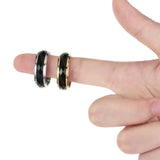 Crystal Finger Ring 8mm Men's Wedding Band Size 6.5-11.5