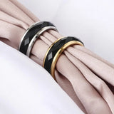 Crystal Finger Ring 8mm Men's Wedding Band Size 6.5-11.5