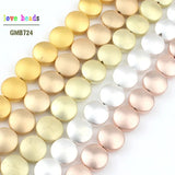 Natural Stone Round Coin Beads Bracelet Jewelry Making
