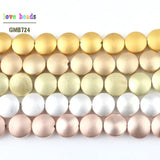 Natural Stone Round Coin Beads Bracelet Jewelry Making