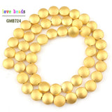 Natural Stone Round Coin Beads Bracelet Jewelry Making