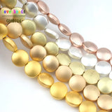 Natural Stone Round Coin Beads Bracelet Jewelry Making