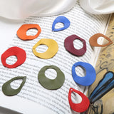 Rubber Painting Hollow Round Drop Pendant DIY Jewelry Earrings