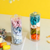 Clear Acrylic Scrunchie Holder Stand with Lid - Hair Band Organizer