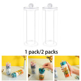 Clear Acrylic Scrunchie Holder Stand with Lid - Hair Band Organizer
