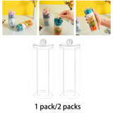 Clear Acrylic Scrunchie Holder Stand with Lid - Hair Band Organizer