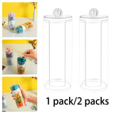 Clear Acrylic Scrunchie Holder Stand with Lid - Hair Band Organizer