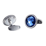 Multi-faceted Crystal Casting Stainless Steel Cufflinks
