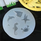 Flounder Shell Starfish Silicone Mold for Resin Crafts