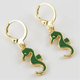 Sea Horse Cabochon Earrings - Ocean Inspired Jewelry