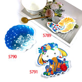 Sea Series Coaster Mold Epoxy Resin Shell Goldfish Elephant Water Coaster Silico