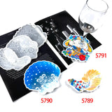 Sea Series Coaster Mold Epoxy Resin Shell Goldfish Elephant Water Coaster Silico