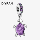 Sea Turtle Dangle Charm Pendant for Pan Charms Bracelet