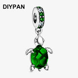 Sea Turtle Dangle Charm Pendant for Pan Charms Bracelet