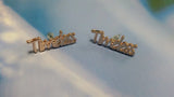 Seafai Initial Name Stud Earrings - Personalized Letter Earrings