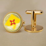 Mexico & USA Flag Cufflinks Set