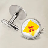 Mexico & USA Flag Cufflinks Set