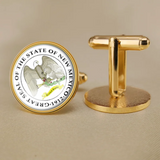 Mexico & USA Flag Cufflinks Set