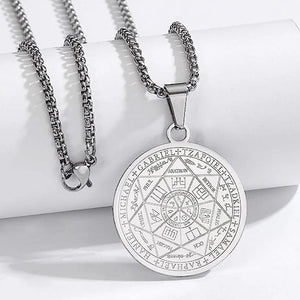 Archangel Seal Pendant Necklace Men Solomon Talisman Amulet Protection
