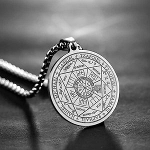 Archangel Seal Pendant Necklace Men Solomon Talisman Amulet Protection