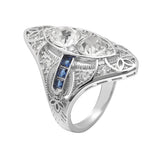 Seanlov Silver Zircon Oval Rings for Women