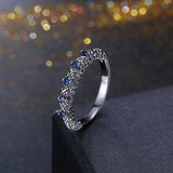 Seanlov Colorful Stone Rings CZ Zircon Engagement