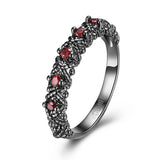 Seanlov Colorful Stone Rings CZ Zircon Engagement