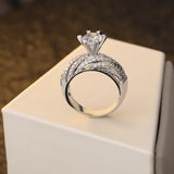 Seanlov Wedding Engagement 2pc Anniversary Promise Bridal Sets Jewelry