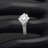 Seanlov Romantic Female Princess CZ Ring Silver Jewelry