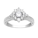 Seanlov Romantic Female Princess CZ Ring Silver Jewelry