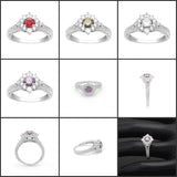 Seanlov Romantic Female Princess CZ Ring Silver Jewelry
