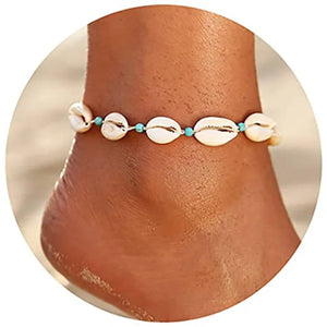 Seaside Beach Resort Beaded Shell Anklet