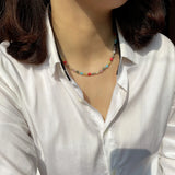 Seaside Beach Agate Copper Bead Necklace