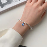 S925 Sterling Silver Beads Stretch Bracelets for Women