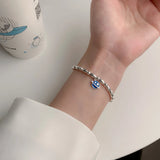 S925 Sterling Silver Beads Stretch Bracelets for Women