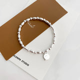 S925 Sterling Silver Beads Stretch Bracelets for Women