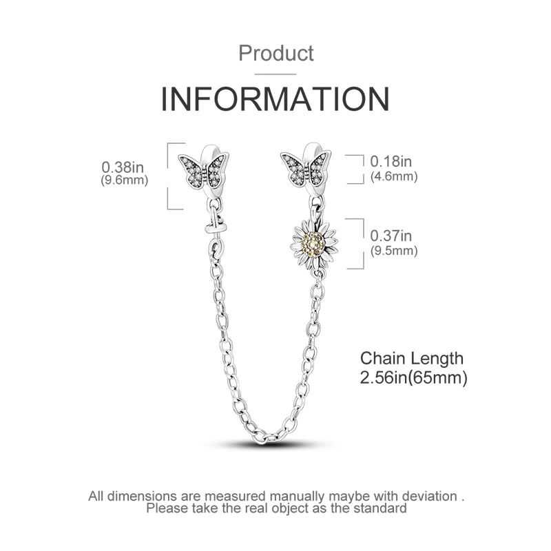 925 Sterling Silver Sunflower Charm Bead for Bracelet Necklace