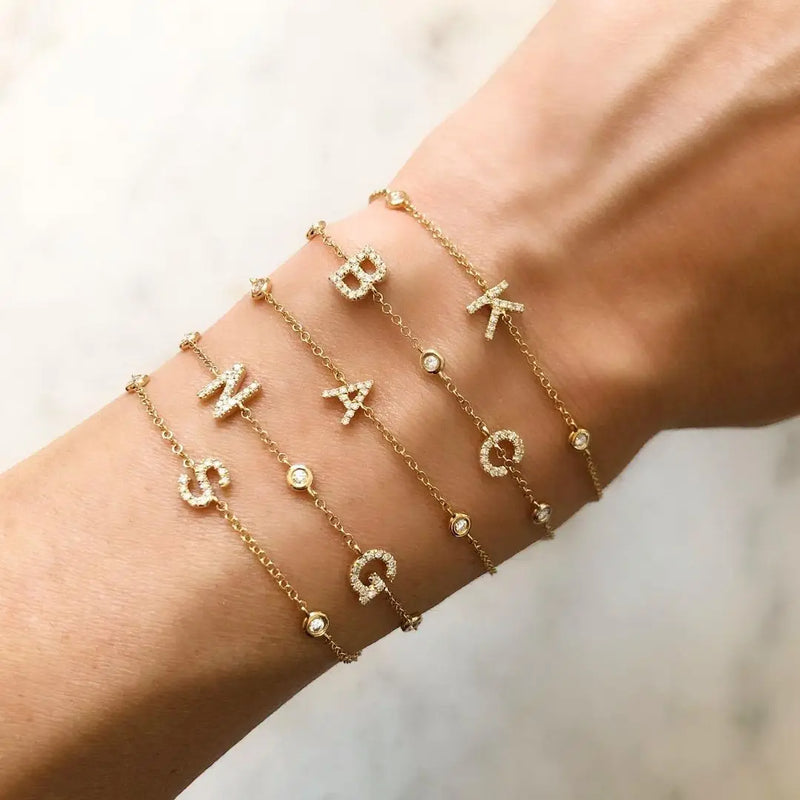 Baby Girl Personalized Bracelet with Zircon Women Gift