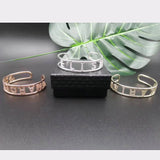 Personalized Letter Bracelet with Pink Zircon