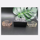 Personalized Letter Bracelet with Pink Zircon